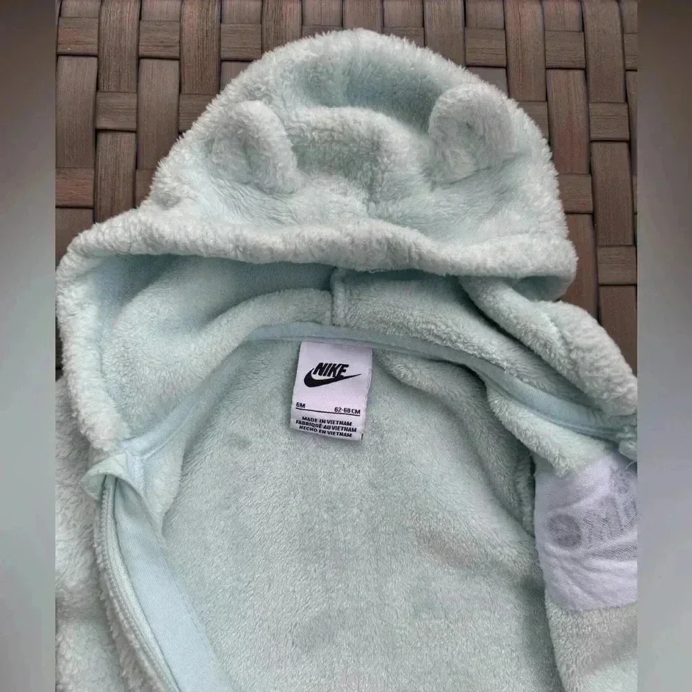 Nike Infant Boys' Track Pack Full Zip‎ Fleece Coverall Baby Blue Size 6 Months